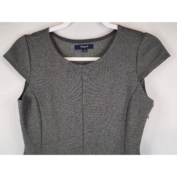 Madewell Dress Womens Small Dark Gray Stretch Pleated  Classic Fit & Flare Mini - Picture 7 of 14